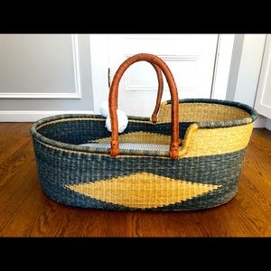 Beautiful Plum and Sparrow Moses basket